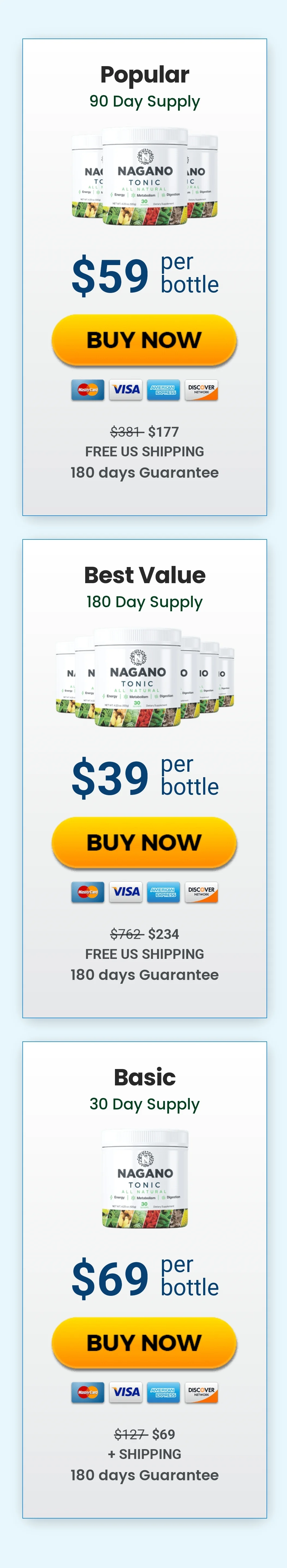 Nagano Lean Body Tonic Pricing